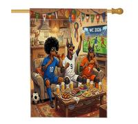 Bandiere verticali per la casa del 2026, con cane Doberman, 71 x 102 cm, double-face, per esterni, per partite di cuccioli, tifosi di calcio, decorazione per la casa, sport e esterni