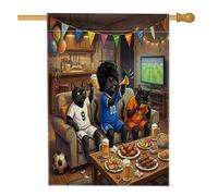 Bandiere verticali per la casa del 2026 di Bombay Cat Front Yard Backyard Vertical House Flags 28 x 40 su entrambi i lati per esterni, Match Day Kitten Soccer Fan Home Printed Flag, Sport Home Outdoor
