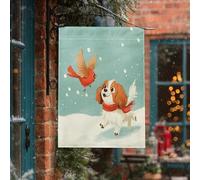 Bandiere verticali per la casa del cane Cavalier King Charles Spaniel Cavalier King Charles Spaniel per cortile cortile cortile verticale casa bandiere 28 x 40 cm su entrambi i lati per esterni