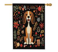 Bandiere verticali per la casa di Natale Coonhound Dog Front Yard Backyard Juta 28 x 40 cm Double Face per esterno, Pet Xmas Kid Puppy Home Printed Flag, Happy New Year Home Outdoor Decoration