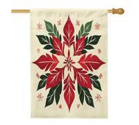 Bandiere verticali per la casa di Natale di metà secolo con stella di Natale per cortile, cortile, 28 x 40 cm, double face, bandiera retrò per la casa di Natale, festa di Capodanno, bandiera con