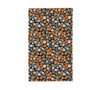 Bandiere vintage arancioni blu bianche margherite da cortile, 0,9 x 1,5 m, striscione di auguri con occhielli per interni ed esterni, decorazioni per la casa per feste