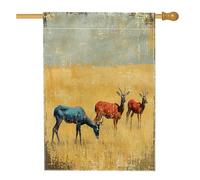 Bandiere vintage di campagna per la casa, 71,1 x 101,6 cm, double face, decorative per esterni, rustiche, natura, fauna selvatica, cortile, bandiere per la casa, bandiere decorative per esterni