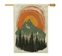 Bandiere vintage panoramiche per la casa, 71 x 101 cm, double face, per esterni, paesaggi estetici della natura, standard verticali, bandiere per la casa, paesaggi freschi per cortile anteriore e