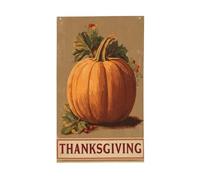 Bandiere vintage per la casa del Ringraziamento, con zucche giganti, 0,9 x 1,5 m, con occhielli, decorazioni per interni ed esterni, feste per la casa