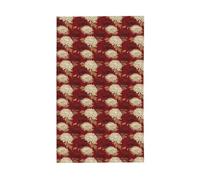 Bandiere vintage rosse e bianche con crisantemo per la casa, 9 x 1,5 m, striscione di auguri con occhielli per interni ed esterni, decorazioni per la casa