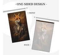 Bandiere vintage stravaganti con volpe che indossa un abito vittoriano in tweed per la casa, 9 x 1,5 m, striscione di auguri con occhielli per interni ed esterni, decorazioni per la casa