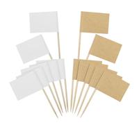 Bandiere vuote stuzzicadenti di carta kraft bandiera cocktail cupcake stuzzicadenti frutta scelte per cupcake topper festa torta cibo forniture (300 pezzi)