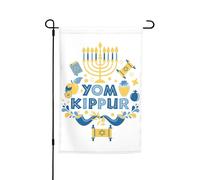 Bandiere Yom Kippur, bandiera da giardino, decorazione perfetta per cortile, striscione da 12x18 pollici, decorazione esterna bifacciale, arazzo per feste, arredamento per la casa in stile fattoria