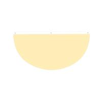 Bandierina a mezzo ventaglio giallo chiaro per decorazioni da giardino, 90x180 cm, in poliestere resistente allo sbiadimento con tre occhielli, ideale per carri al rici di festival, sfilate e ringhie