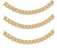Bandierina Banner 10.5M Festone con Bandierine 45 Pcs Ghirlanda Bandierine Stoffa Vintage per Decorazione di Compleanno Matrimoni Battesimo Natale
