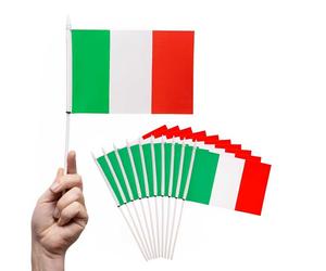 Bandierina Italiana 21 x 14 cm - Bandiera Tricolore Italiana 12pz