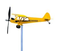 Bandierina meteorologica per aeroplano, arte cinetica 3D, decorazione rotante, bandiera meteorologica 'aeroplano, pagaia decorativa in metallo, girandola solare per il giardino e regali creativi
