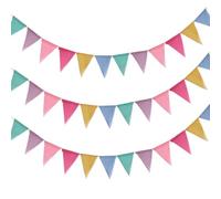 Bandierina per esterni, resistente alle intemperie, decorazione per l'inizio della scuola, 3 pezzi, ghirlanda di compleanno, per la festa della gioventù, decorazione arcobaleno, stelle filanti