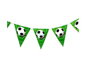 Bandierina triangolare per feste di calcio, a tema di calcio, decorazioni per feste di compleanno, colore nero, bianco e verde, prodotti da cucina molto pratici e popolari intelligenti