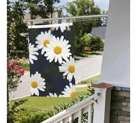 Bandierine a margherita con fiori da 0,9 m per esterni e interni, primavera, estate, autunno, inverno, da giardino, con occhiello, verticale, su entrambi i lati, per decorazioni da cortile