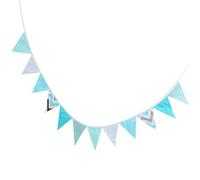 Bandierine a Pennone Azzurre, Riutilizzabili per Feste | Decorazioni Parete, Stile Semplice e Chic, per Tendoni, Finestre e Tavoli Dessert
