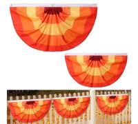 Bandierine a ventaglio plissettate autunnali,bandierine a ventaglio for il Ringraziamento da 3x6 piedi,adatte for la decorazione e la disposizione del parapetto del cortile (2 pezzi)(B:2PCS90*180cm)