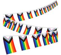 Bandierine Arcobaleno - Stendardo da Esterno | Striscione Decorazione LGBT per Pride Parete Eventi Riunioni