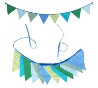 Bandierine Colorate 3.2M Multicolor Fabric Bunting 12 Pennant Flags Wedding Party Decor Home Carnival Garland(NO006)