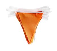 Bandierine Colorate 32Ft Orange Triangle Flag Fabric Banners Cotton Pennant Bunting Autumn Wedding Birthday Party