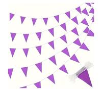 Bandierine Colorate 33 Feet Green Pennant Bunting Solid Triangle Flags String For Festival Wedding Birthday(Color 2)
