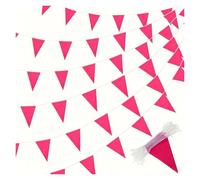 Bandierine Colorate 33 Feet Green Pennant Bunting Solid Triangle Flags String For Festival Wedding Birthday(Color 3)