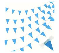 Bandierine Colorate 33 Feet Green Pennant Bunting Solid Triangle Flags String For Festival Wedding Birthday(Color 11)