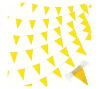 Bandierine Colorate 33 Feet Green Pennant Bunting Solid Triangle Flags String For Festival Wedding Birthday(Color 9)