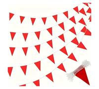 Bandierine Colorate 33 Feet Green Pennant Bunting Solid Triangle Flags String For Festival Wedding Birthday(Color 5)