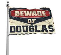 Bandierine con scritta "Beware of Douglas" con scritta "Man Cave Bar" (30 x 45 cm)