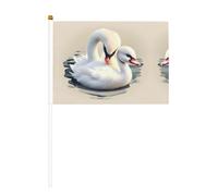 Bandierine con scritta "Cute little swan", 14 x 20,8 cm, confezione da 10
