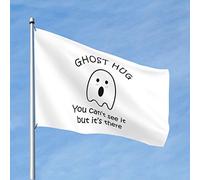 Bandierine con scritta "Man Cave Bar Missing You Going Away - Ghost Hug You Can'T See It But It's There", bandierine decorative per esterni (120 x 180 cm)