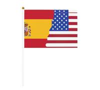 Bandierine con stampa della bandiera della Spagna americana, mini bandiere, per inaugurazioni, bar, ufficio, sfilate, eventi sportivi della Coppa del Mondo
