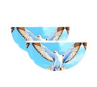 Bandierine da appendere all'esterno, con gabbiani in volo | 2 striscioni impermeabili a 3 occhielli da 0,6 x 1,2 m per portico, recinzione e balcone. Eventi patriottici della Giornata