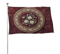 Bandierine da giardino bianche e crema con rose, 9 x 1,5 m, decorazione per cortile, portico, prato, fattoria