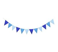 Bandierine decorative, 6 bandiere multicolore con bandierine e stendardi for feste di compleanno in casa, matrimoni in giardino(Blue)