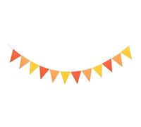 Bandierine decorative, 6 bandiere multicolore con bandierine e stendardi for feste di compleanno in casa, matrimoni in giardino(Yellow)