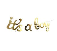 Bandierine decorative, Decorazione for feste con ghirlanda di stamina for striscioni di buon compleanno in carta multicolore(Boy)