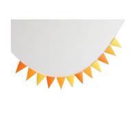 Bandierine decorative, Striscioni for stamina 10 pezzi in carta multicolore(Orange)