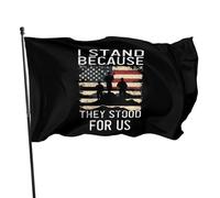 Bandierine Della Decorazione 90X150Cm I Stand Because They Stood For Us Doppia Cucitura Esterno Bandiere Pirata Con Occhielli Bandiera Per Decorazione,Balcone