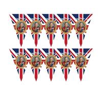Bandierine King Charles | Bandiera Charles Incoronation Jack | Bandiera britannica 2,5 m | Bandiere 'incoronazione | Bandiera del re Carlo della Gran Bretagna | Nuova bandiera del re Carlo Union