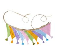 Bandierine lavabili in crêpe di cotone a righe per la decorazione della parete della scuola materna del bambino Celebrazioni di famiglia Puntelli fotografici Ornamento appeso