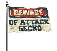 Bandierine per camera Guys Beware Of Attack Gecko Flag Coffee Bar Decor Pool Decor (120 x 180 cm)