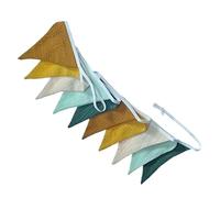 Bandierine per esterni, riutilizzabili, multicolore, con bandierine triangolari, leggere, colorate, per casa, classe e feste