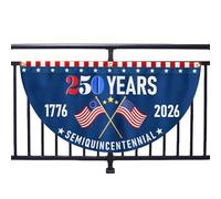 Bandierine per il 250° Compleanno - Decorazione a Ventaglio per la Celebrazione di 250 Anni - Bandiera Del Giorno 'Indipendenza 1776-2026 Misura 45x90 Centimetri - Per Esterno, Giardino, Cortile, Casa