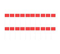 Bandierine per Irrigazione 20 Pezzi | Marcatori per Prato Bandierine | Indicatore Rosso Per Irrigazione Costruzione Paesaggio Strada Recinzione Esterno