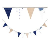 Bandierine per la cameretta dei bambini Velluto Cotone - Ghirlanda di gagliardetti Bandierine di compleanno per esterni Decorazione in tessuto 350 cm 12 triangoli (15 cm x 22 cm) Arcobaleno