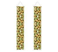 Bandierine per porte con stampa di girasoli gialli, striscioni decorativi da appendere per interni ed esterni per feste e celebrazioni