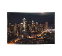 Bandierine personalizzate per feste di compleanno con occhielli in ottone città Seattle giardino bandiera decorazioni per cortile Banner decorazioni per feste di compleanno sfondo per Natale